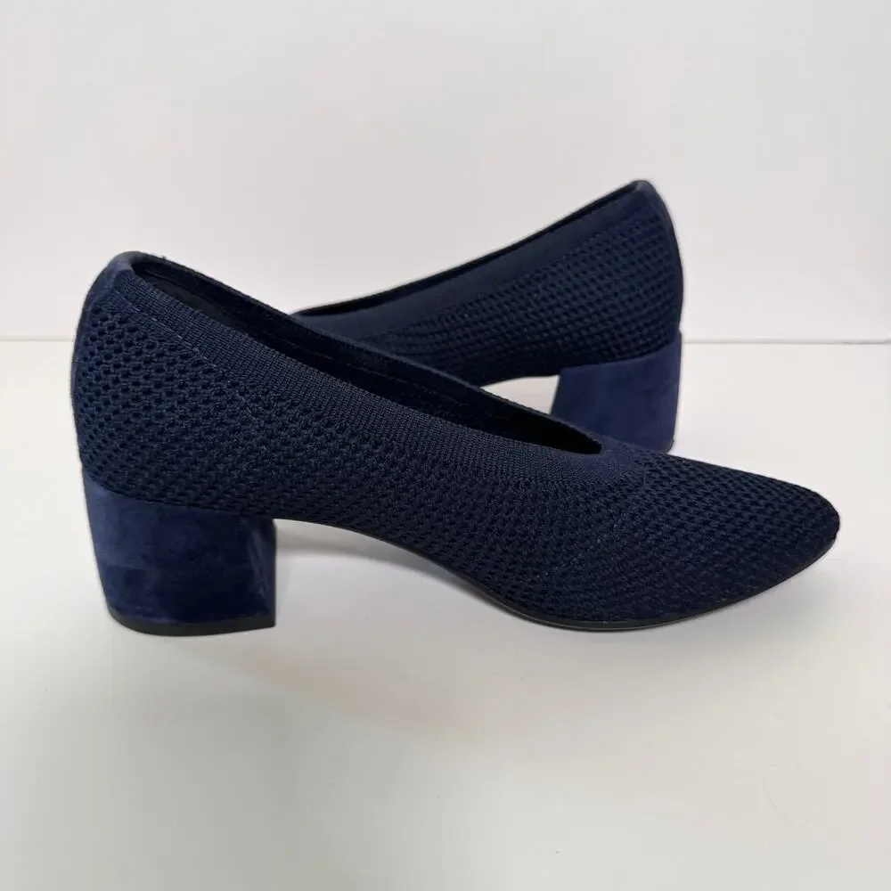 Eileen Fisher Womens Fabric Heel Shoes Size 6 Classic Office Neutral Blue
